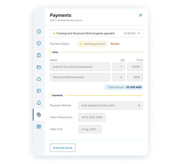 Seamless Quote-to-Invoice & Payment