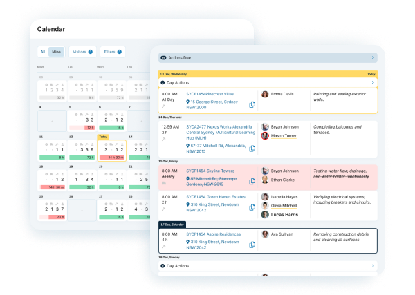 Highly intuitive calendar for flexible scheduling, task assig﻿nment and tracking